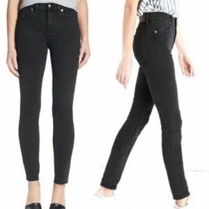 Madewell 9" High-Rise Skinny Vintage Wash Black Jeans Women's Size 28